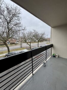 Balcony in studio apartment