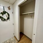 Closet in studio apartment