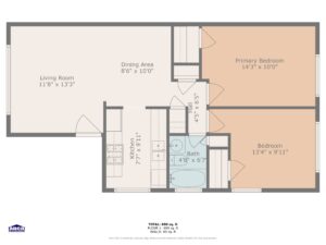 Apartment rental floorplan