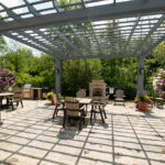 Courtyard in apartment complex