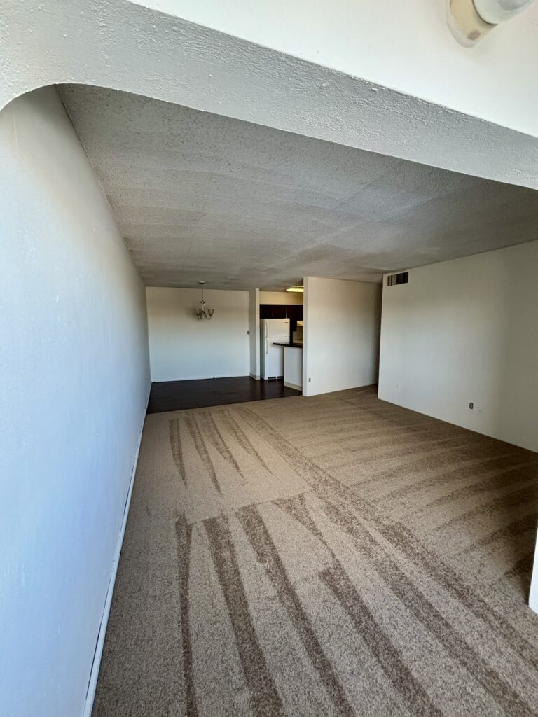 Student housing rental living room